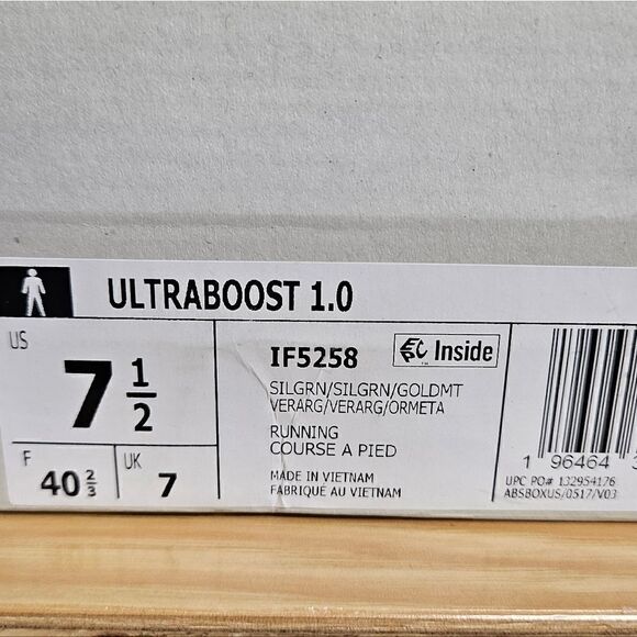 Adidas Ultraboost 1.0 Silver Green Grey Mens Running Shoes IF5258 main image 7